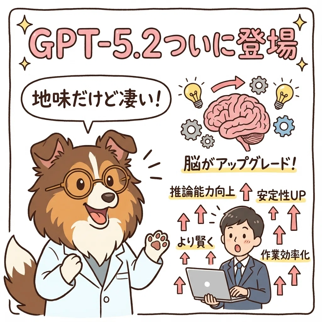 速報】GPT-5.2ついに「人間超え」の領域へ。仕事で使える「本気」AI