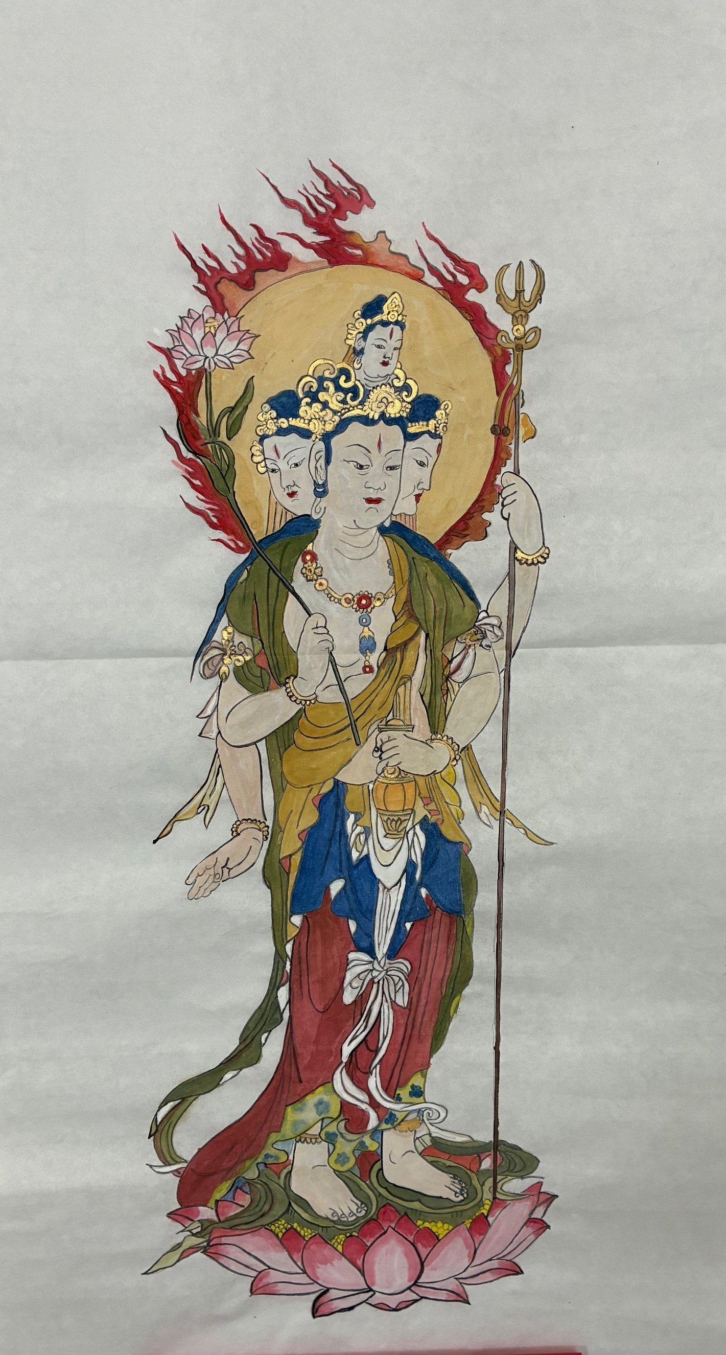 全員で「十二天像図」を描く 【仏画曼荼羅アート―泉佐野教室―】｜達磨