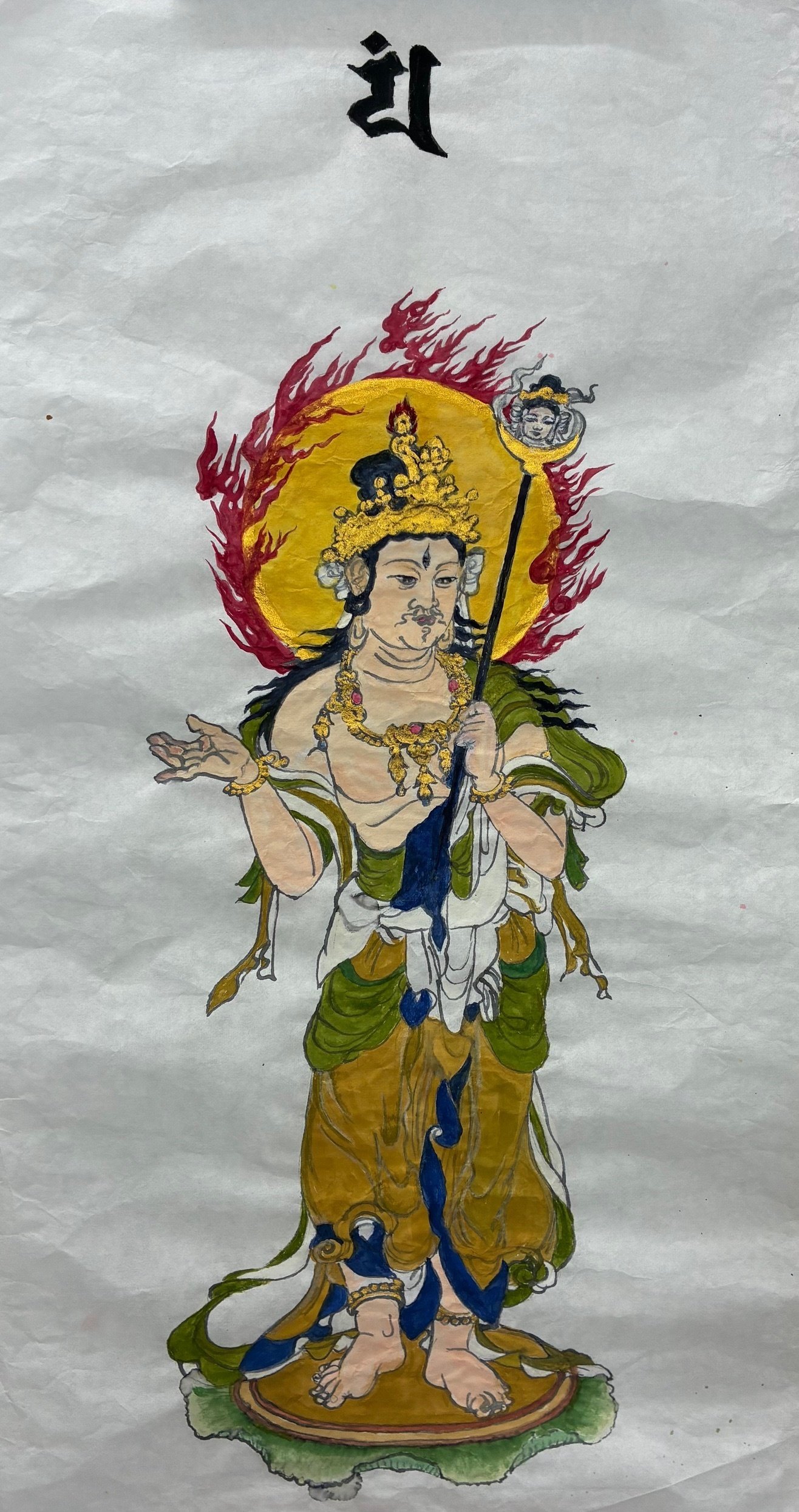 全員で「十二天像図」を描く 【仏画曼荼羅アート―泉佐野教室―】｜達磨