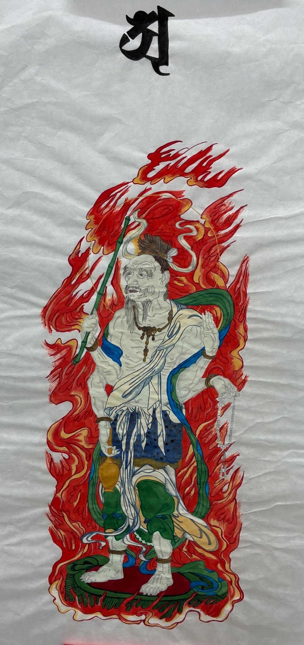 全員で「十二天像図」を描く 【仏画曼荼羅アート―泉佐野教室―】｜達磨