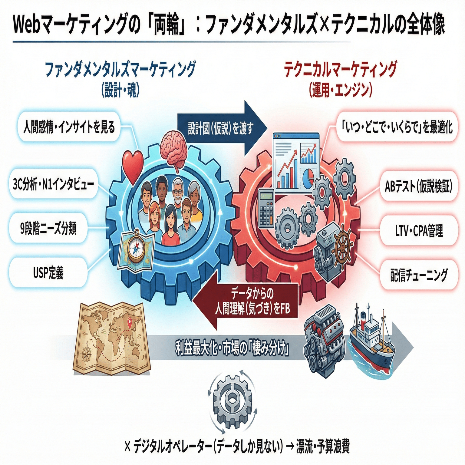 Webマーケティングで稼ぎたいなら「ファンダメンタルズ」と「テクニカル」を極めろ。9割が知らない本質と実践論｜gu-sun