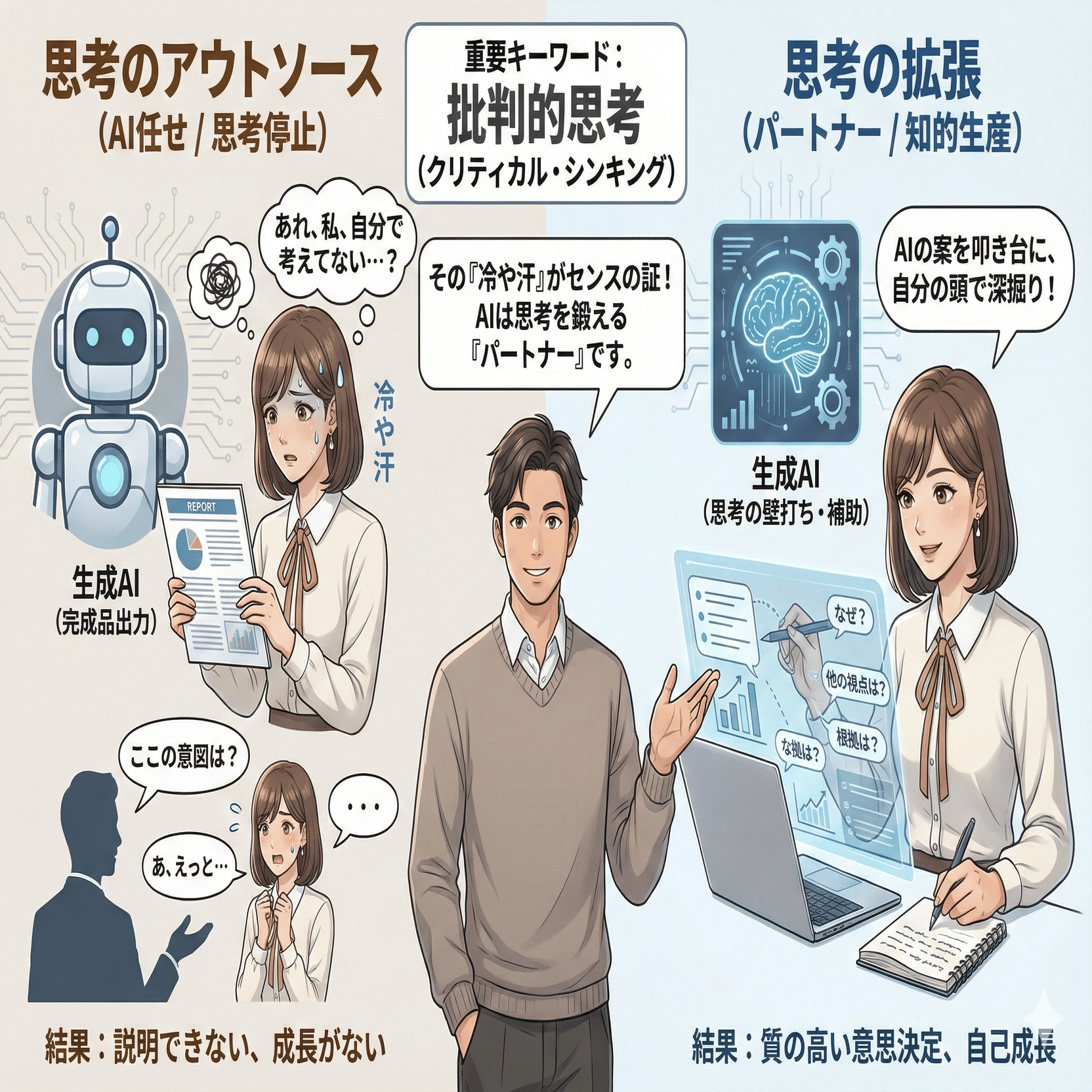 AIは思考の道具か？】 「批判的思考」を育て、生成AIを「思考の