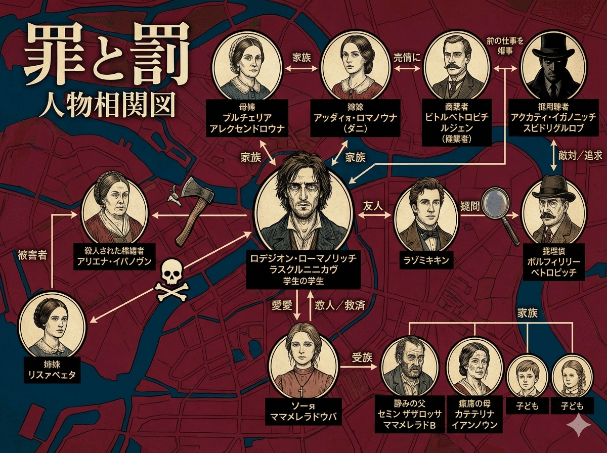 Gemini3.0とNanobananaで「罪と罰」をもっとも簡潔に解説｜のくたーる