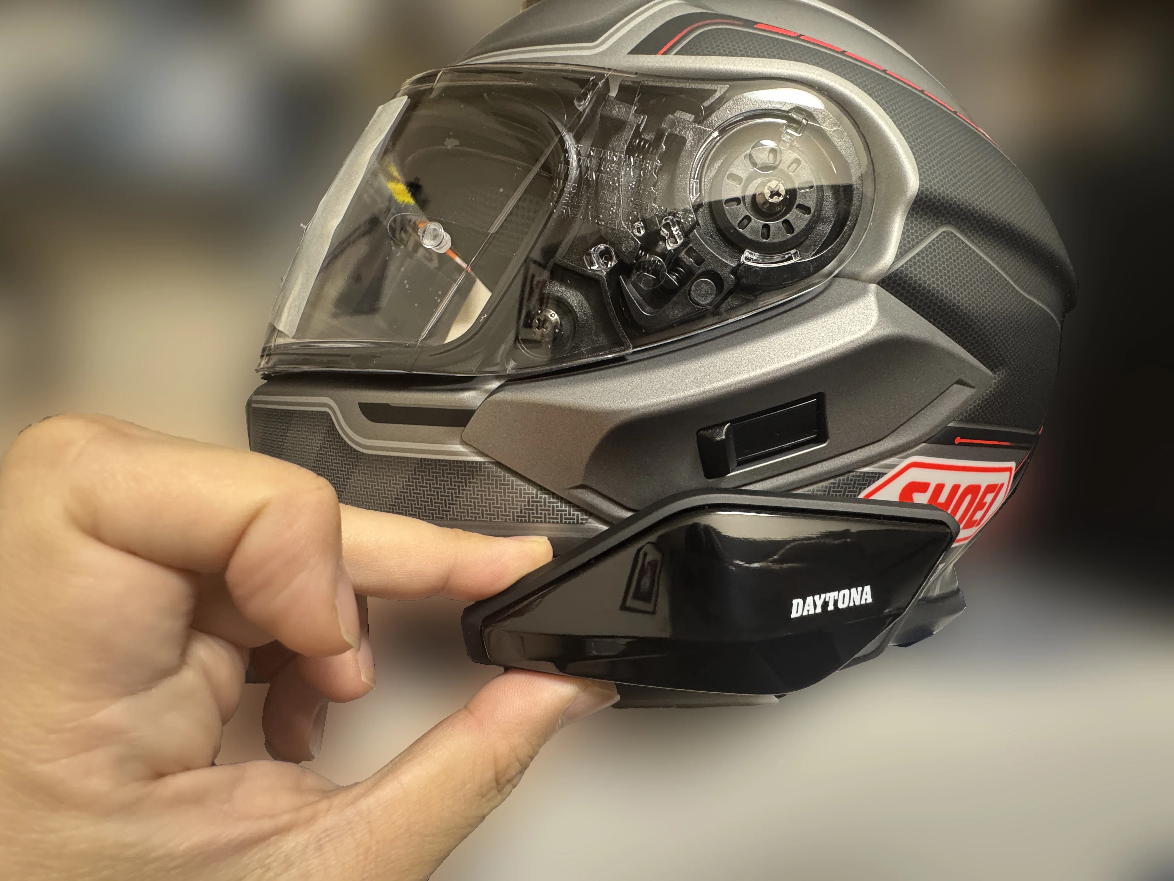 バイク用インカムをヘルメット専用品にしたくない！（SHOEI COMLINKへ