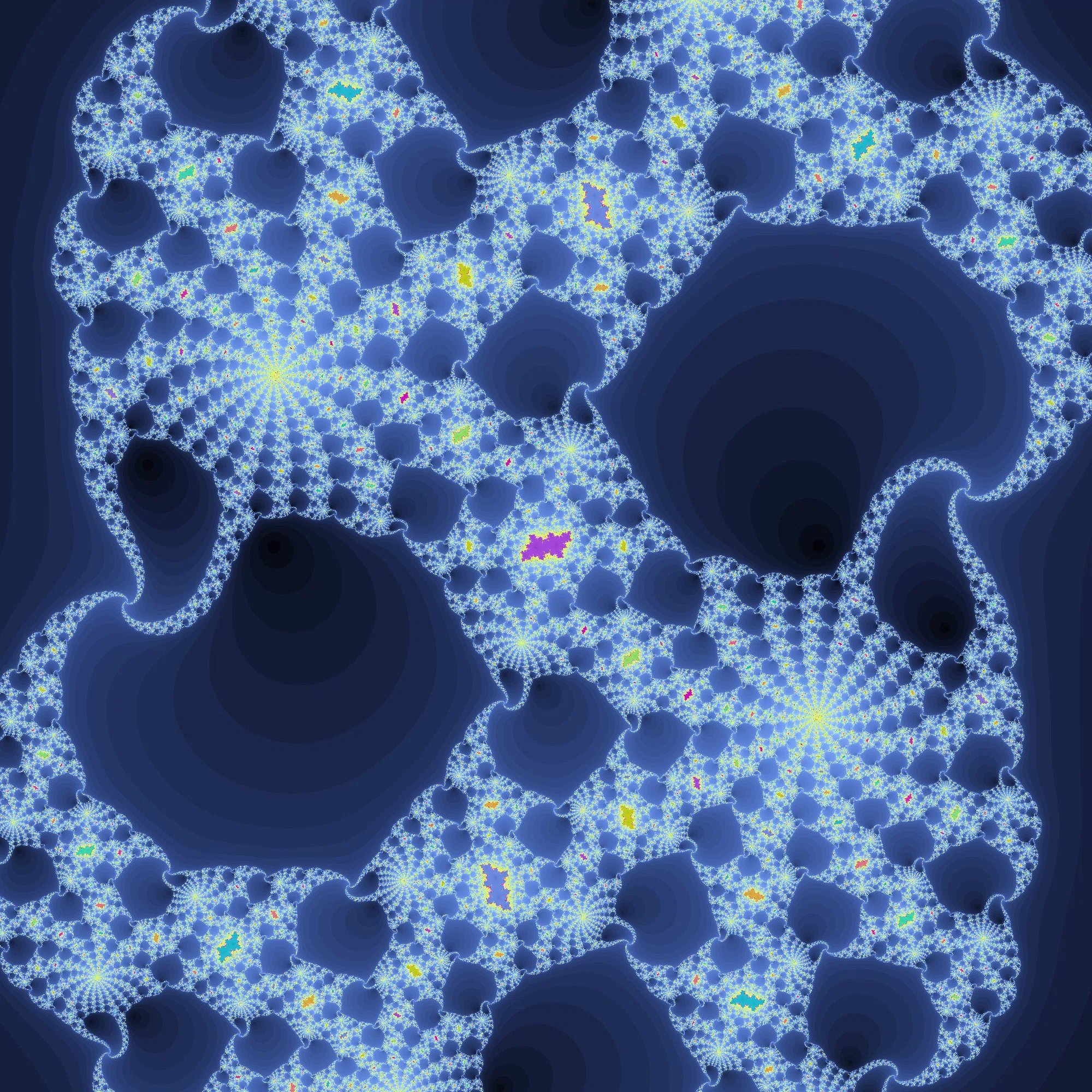 Fractal of the Week 111 ((-c^3+c^2+c-1)/(z^2-1)+c)｜108Hassium