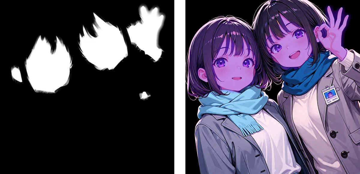 調整後のマスク領域