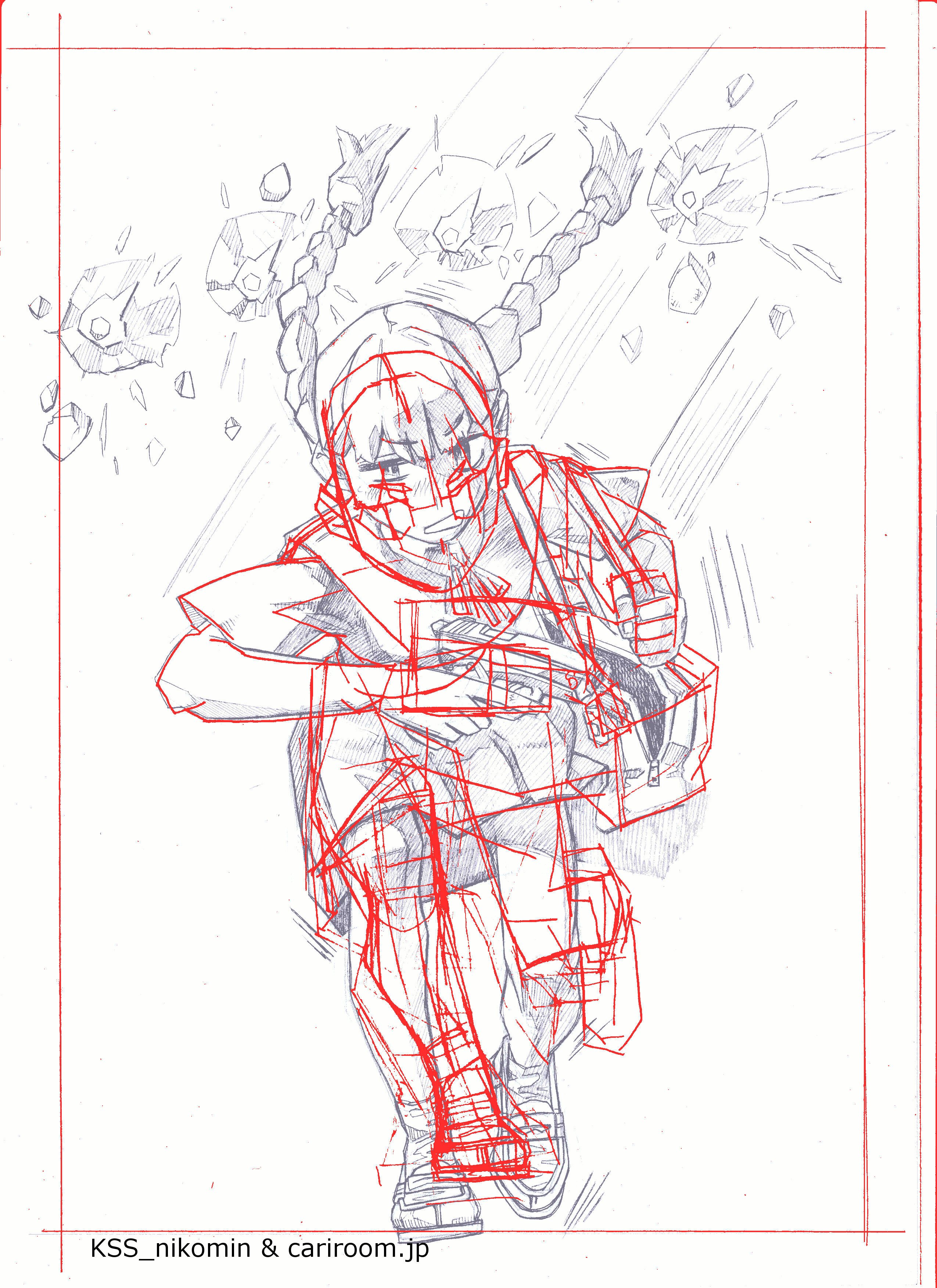 イラスト練習#8「自分で添削する。違和感をつぶす」｜『もう一度描こう