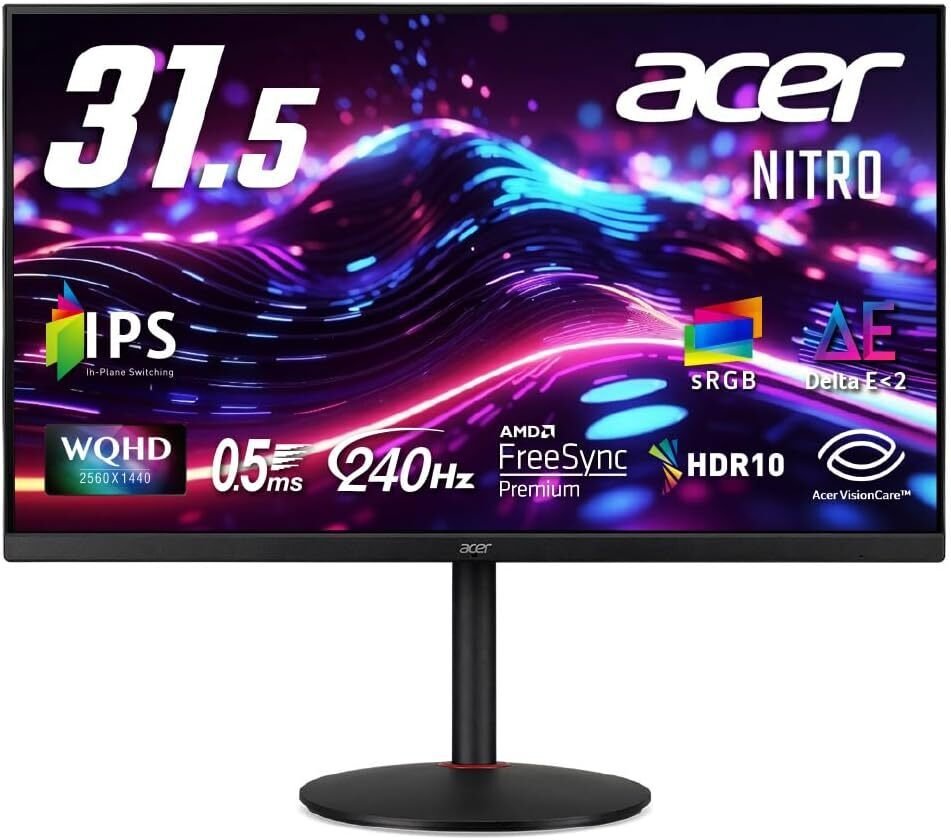 240Hz×WQHD】Acer Nitro XV320QUXbmiiphx 31.5インチゲーミング