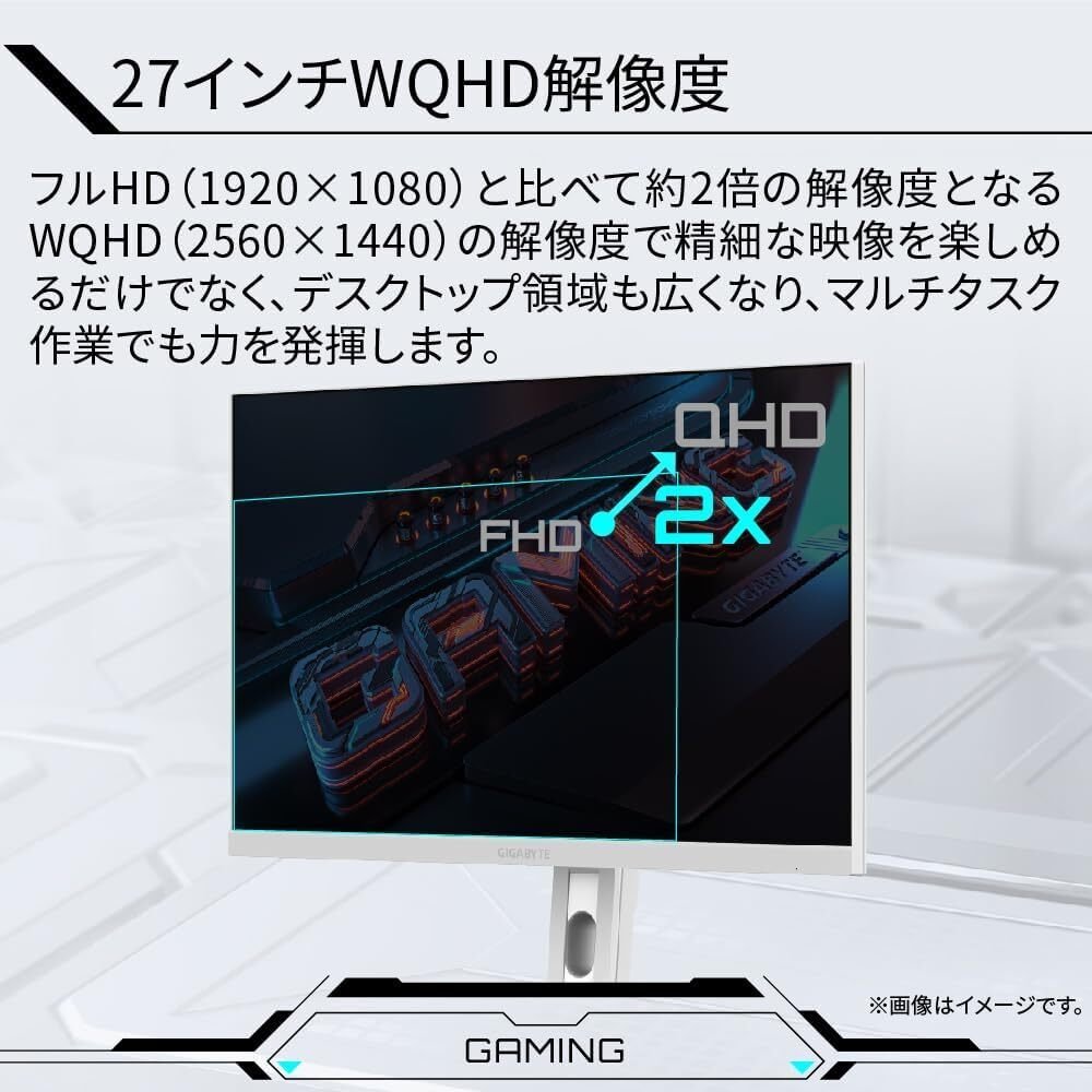 ホワイトの美学】GIGABYTE M27QA ICE 27インチゲーミングモニター:性能