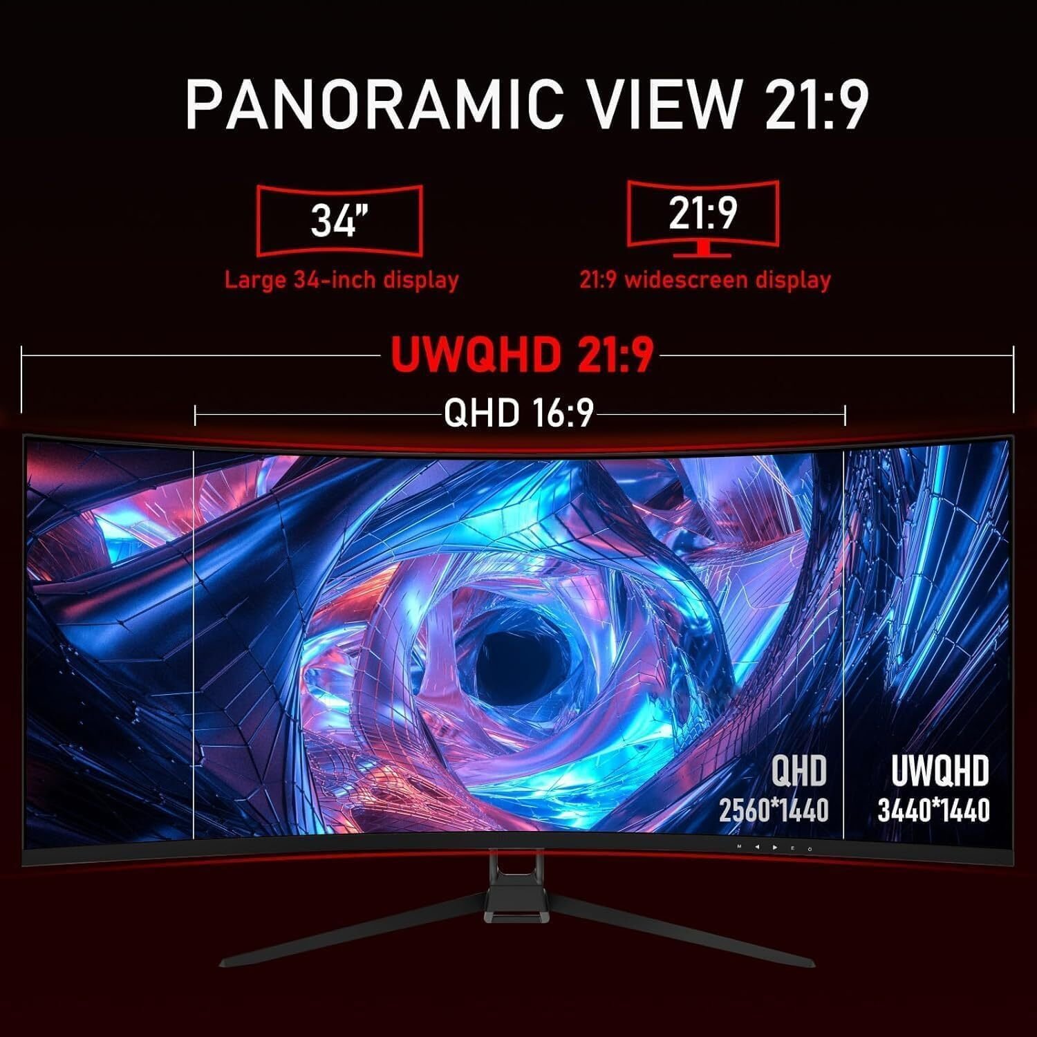 圧倒的没入感】ZZA UltraWide 34インチカーブモニター:180Hz×WQHD