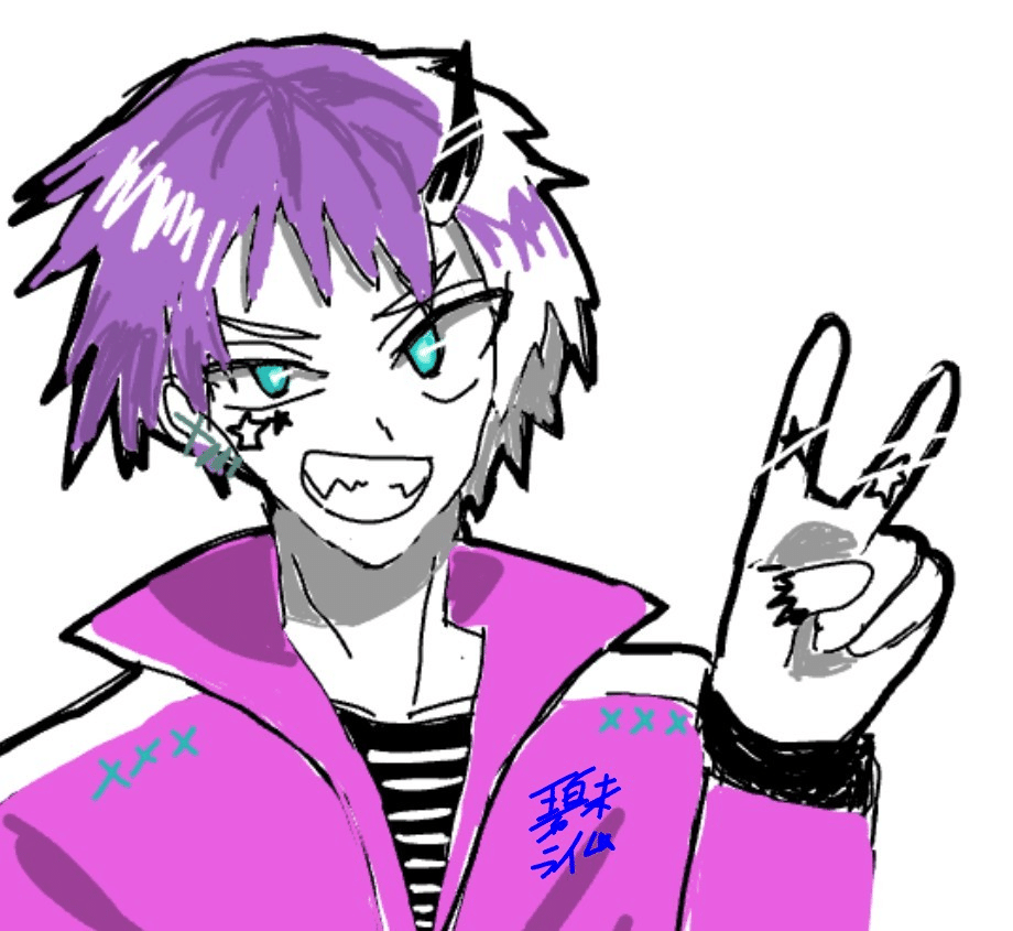 ワッチミー　手描きイラスト 手描きイラスト 045】オリジナル色紙 黒猫 「ハチワレメイドの可愛い