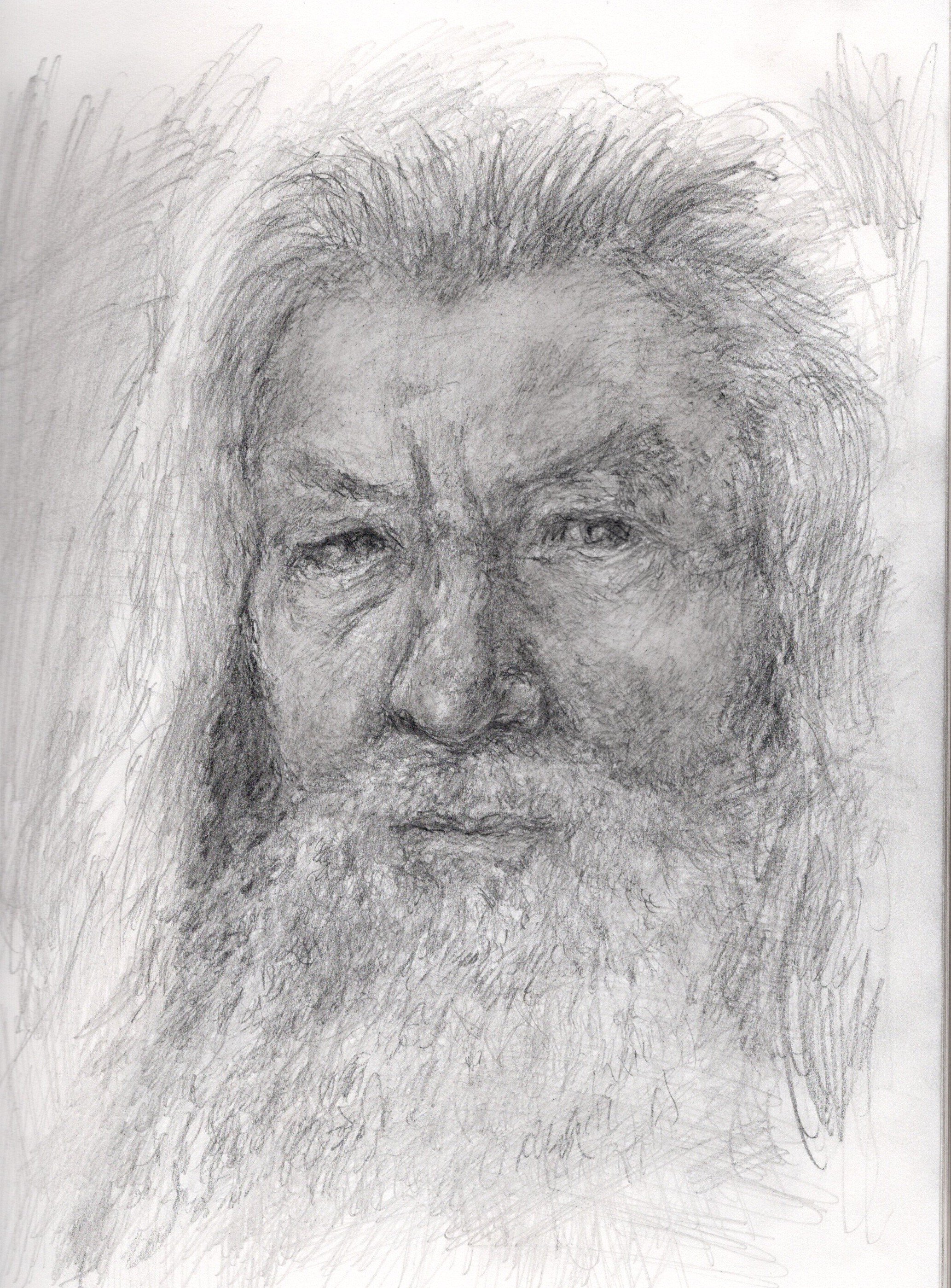 鉛筆画」灰色の賢者 かく語りき｜Atelier Non