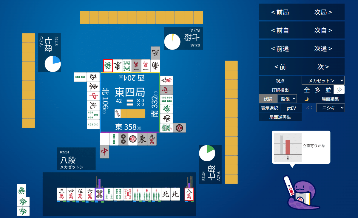 天鳳十段タッチを目指して毎日更新する麻雀note1276日(1休)｜メカZ