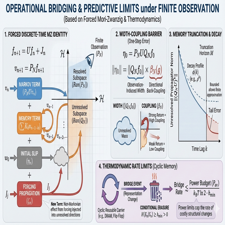 有限観測・有限再利用メモリ下での予測表現ブリッジングを「操作可能な形」で記述する理論｜handman | AI