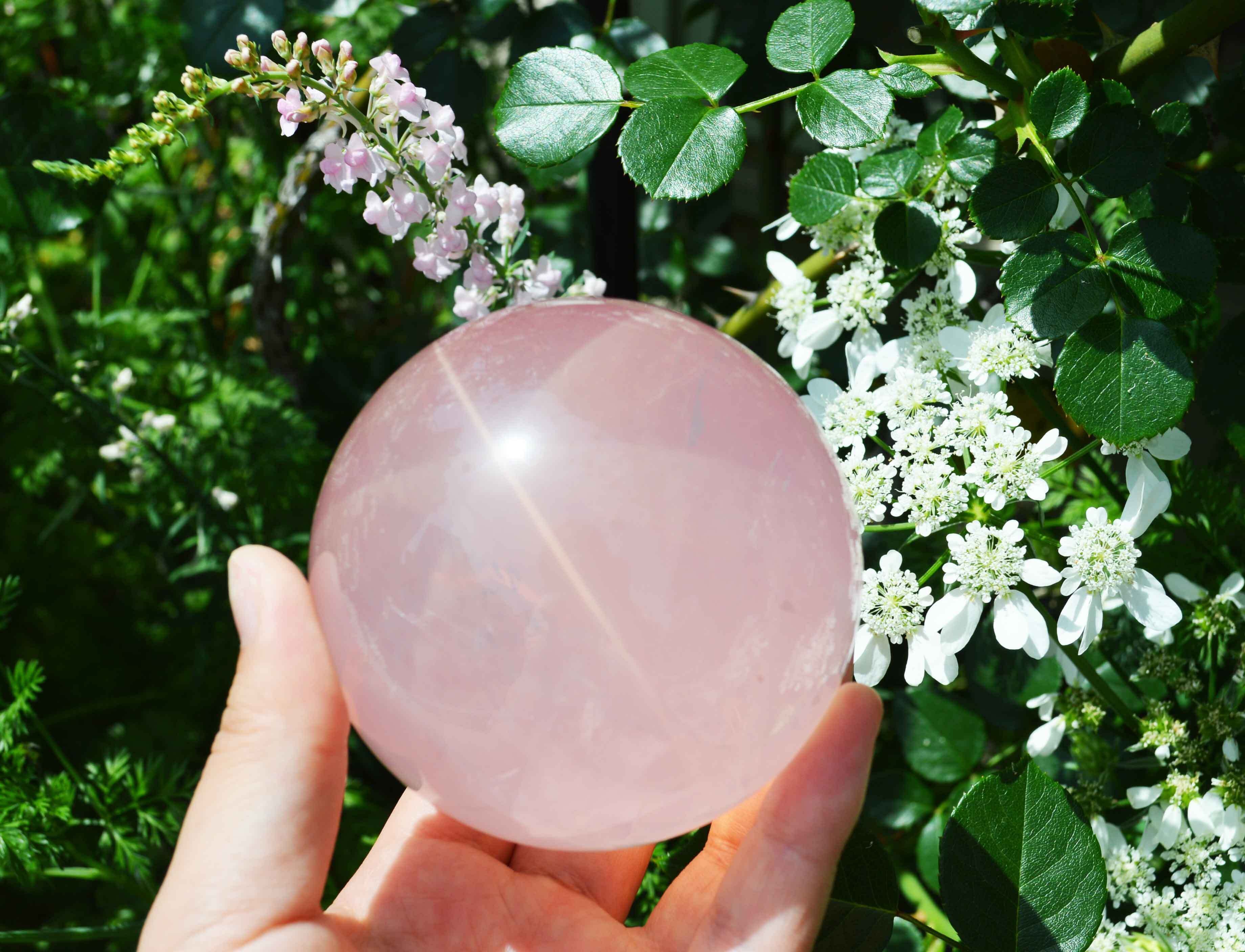 ピンクの石に浮かぶ