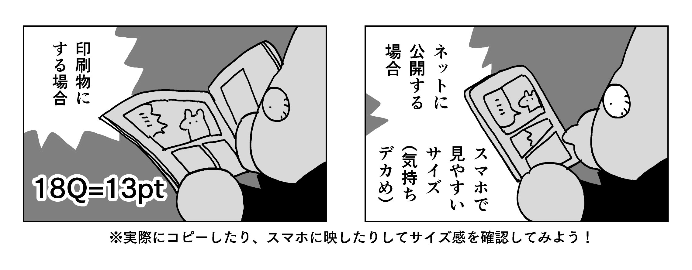 文字のサイズはどれくらいがいいのか｜しろいうま