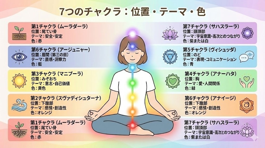 チャクラ瞑想」とは？7つのエネルギーセンターを整えて心身を癒す実践