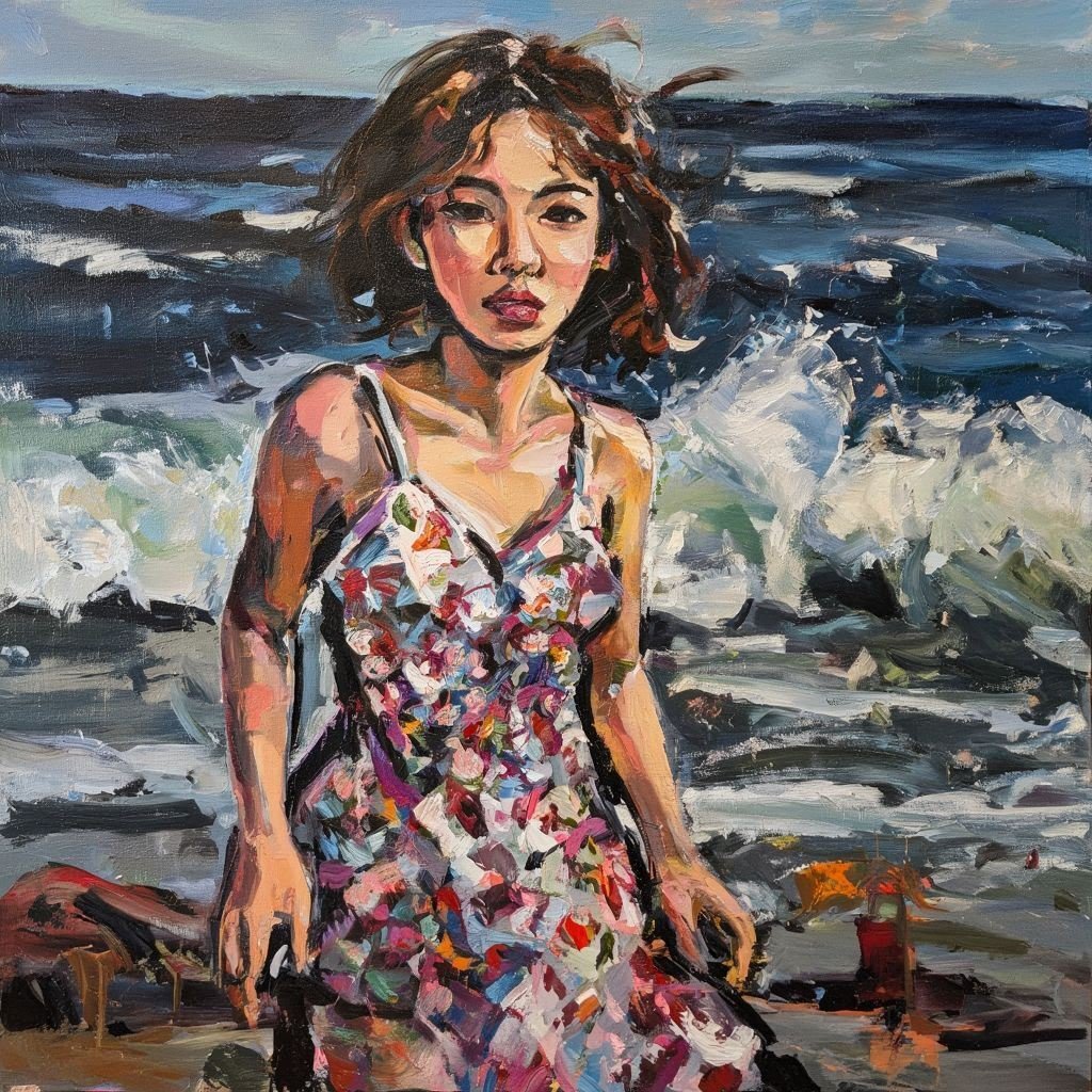 AI画像 de 表現主義の油彩画（MAI-Image-1用プロンプト）｜茜町春彦