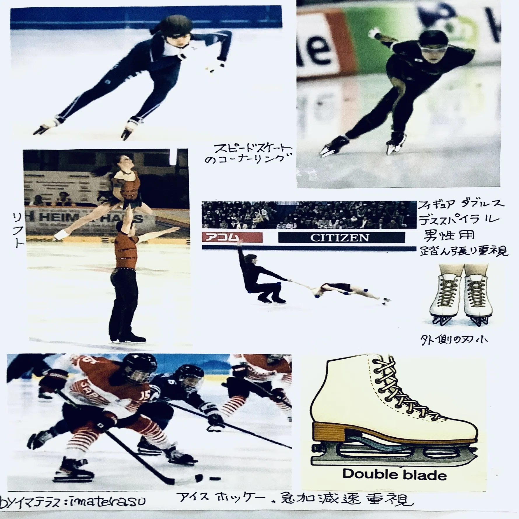 ダブルブレード アイススケート 靴 ーーー double blade ice skate 