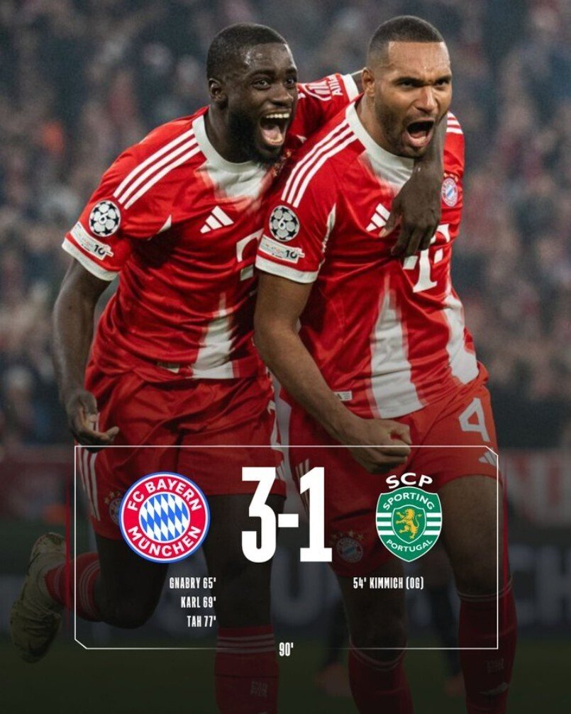 25-'26 チャンピオンズリーグ リーグフェーズ第6節(バイエルンvs