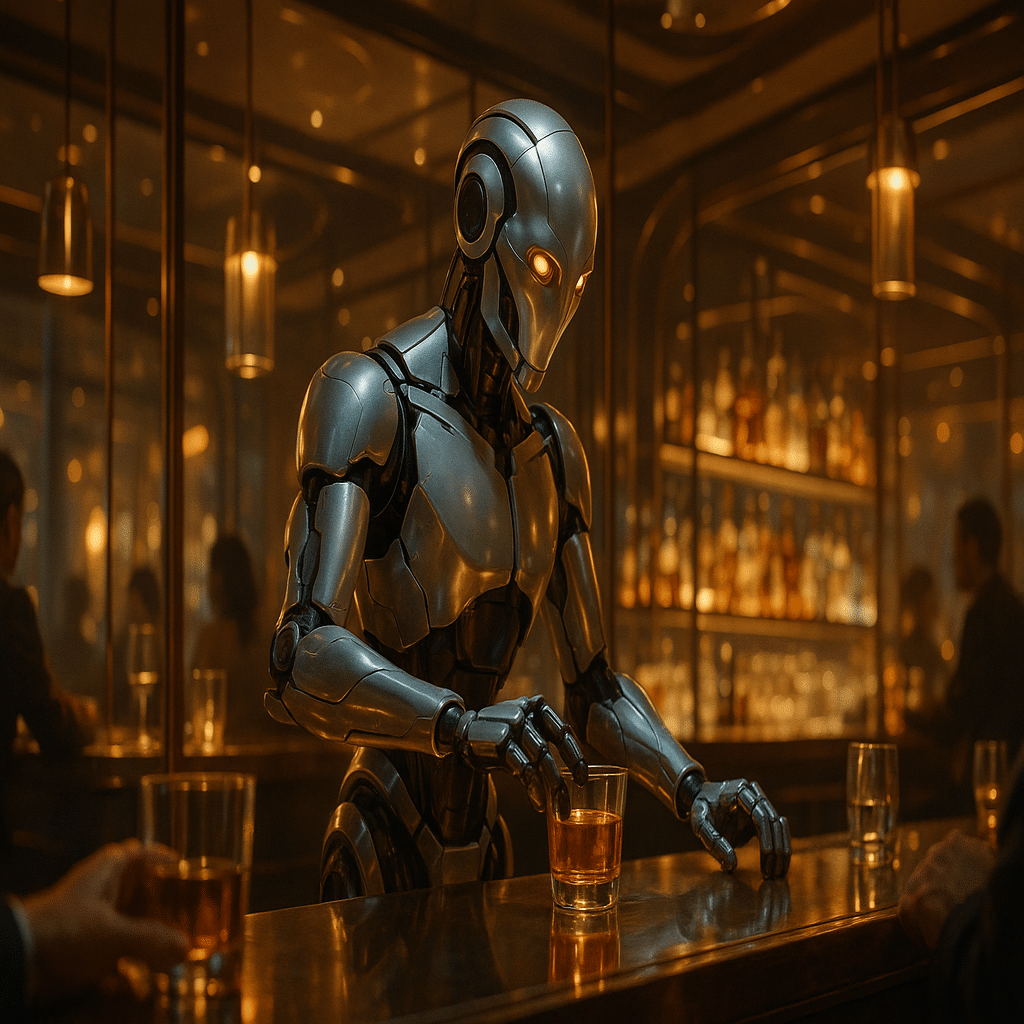 AIバーテンダー「ADAM」が話す、作る、もてなす。｜ピカピカ光 | AI × 日常