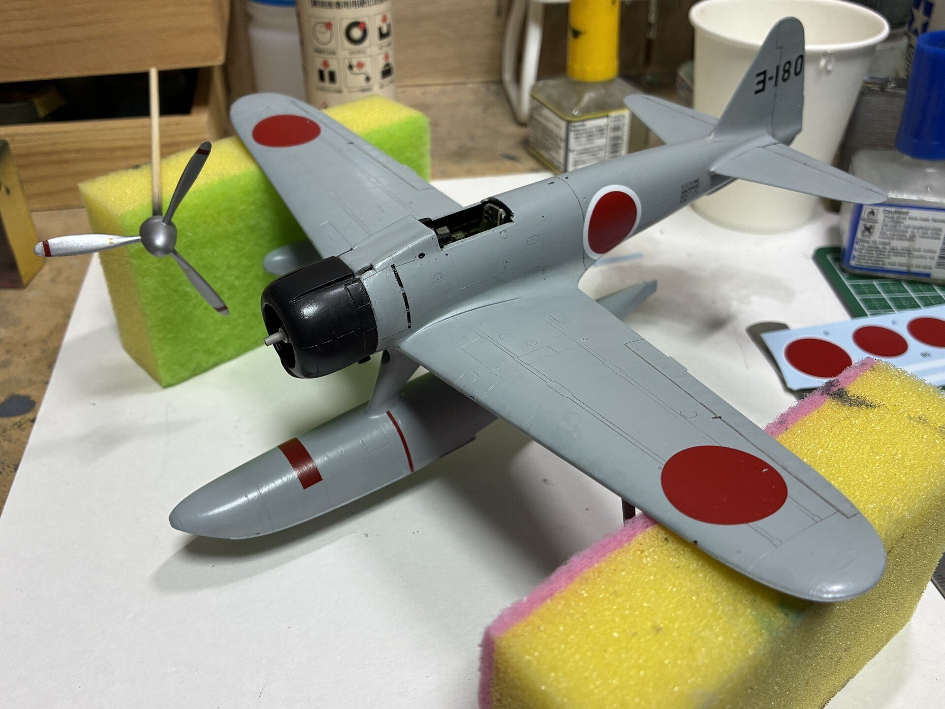 すいすい作ろう水上機（タミヤ1/48 二式水上戦闘機）｜きむら＠もけい