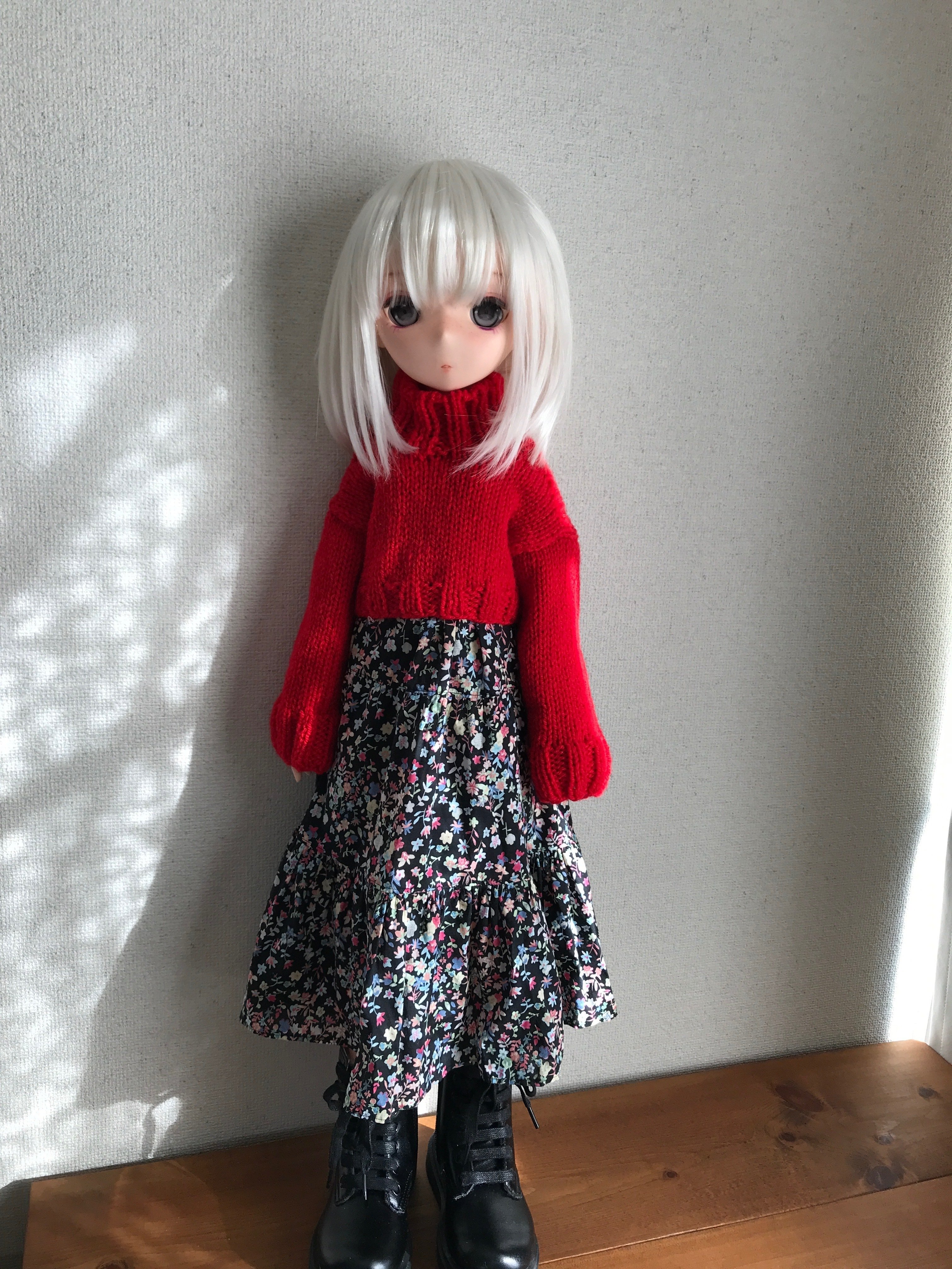 赤いセーター完成｜みずたまうき