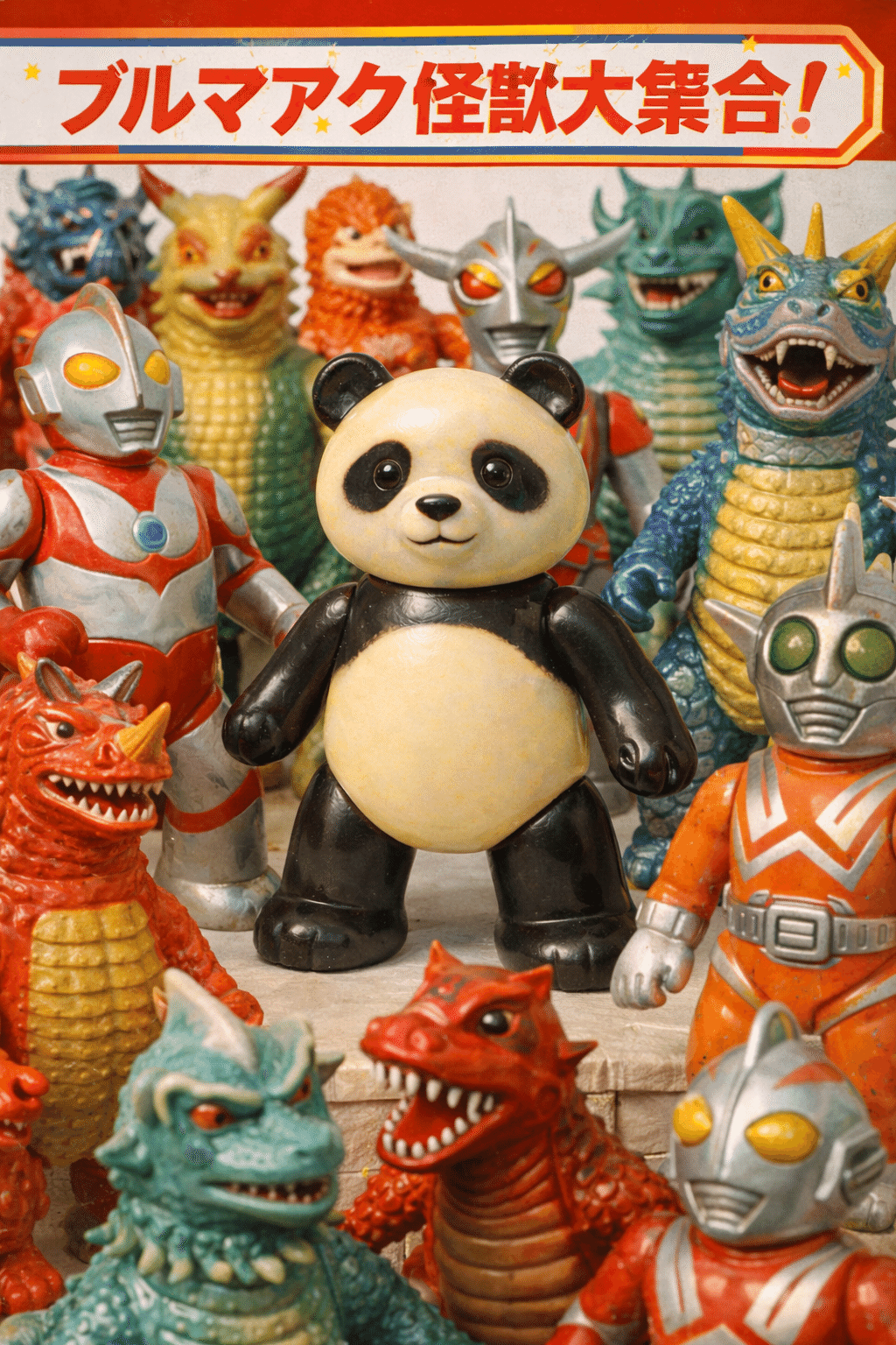 作画実験 昭和の駄菓子屋パンダ｜美和