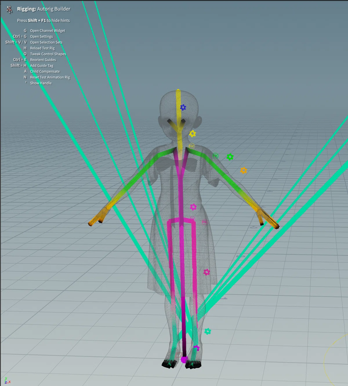 Apex Custom Rig Houdini初心者がApex auto rig builderを使ってセットアップしてみたお話|やずから