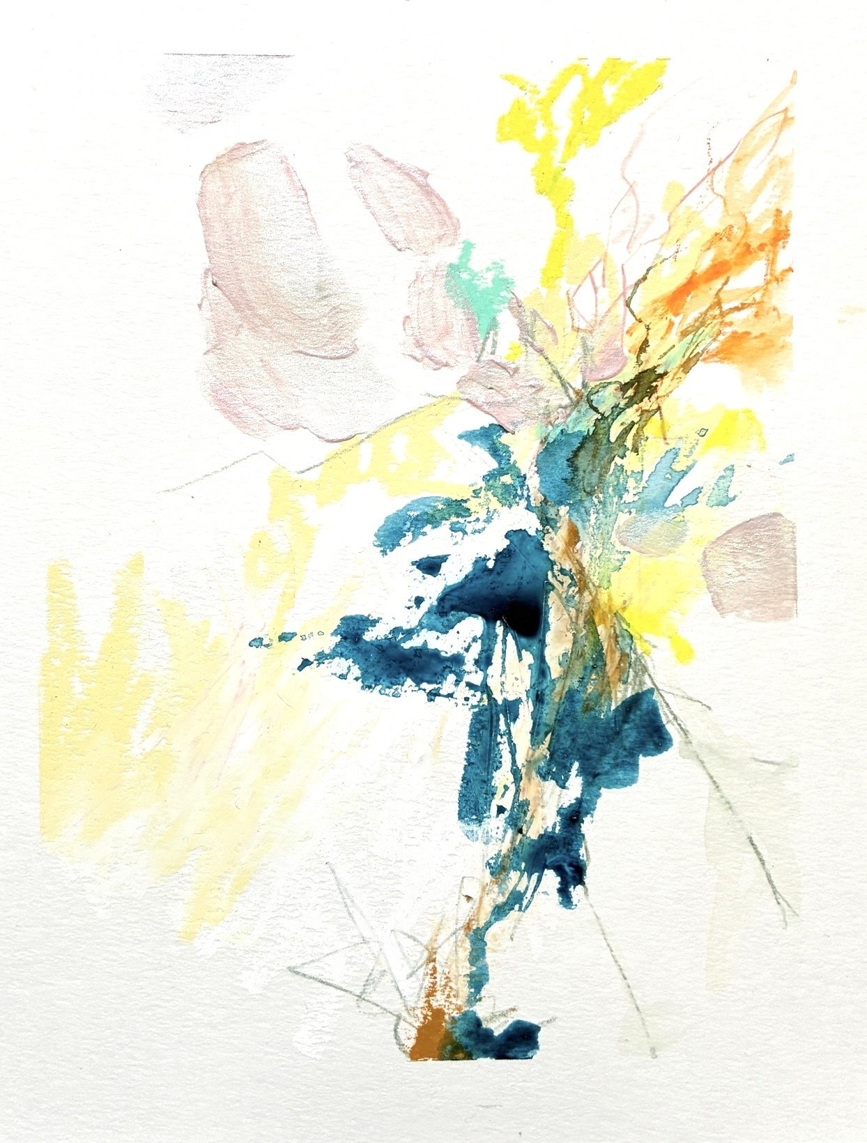 制作の裏側 今日の抽象画 〜冬の影・ひび・陽の光を描く〜｜きのした