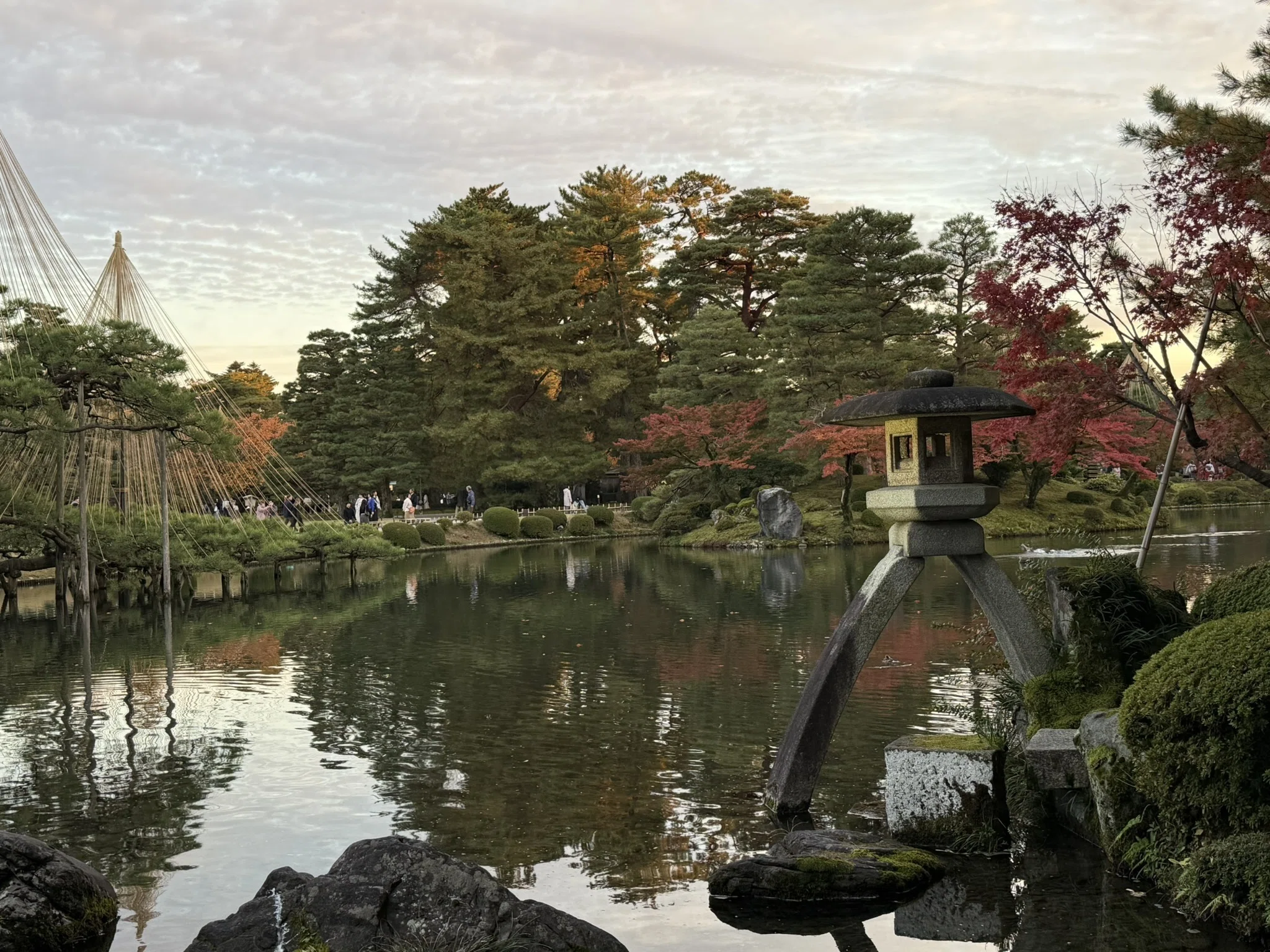 641 黄昏の兼六園 紅葉の庭園を歩く。｜揺蕩う旅人・なお（ミヤコカエデ）