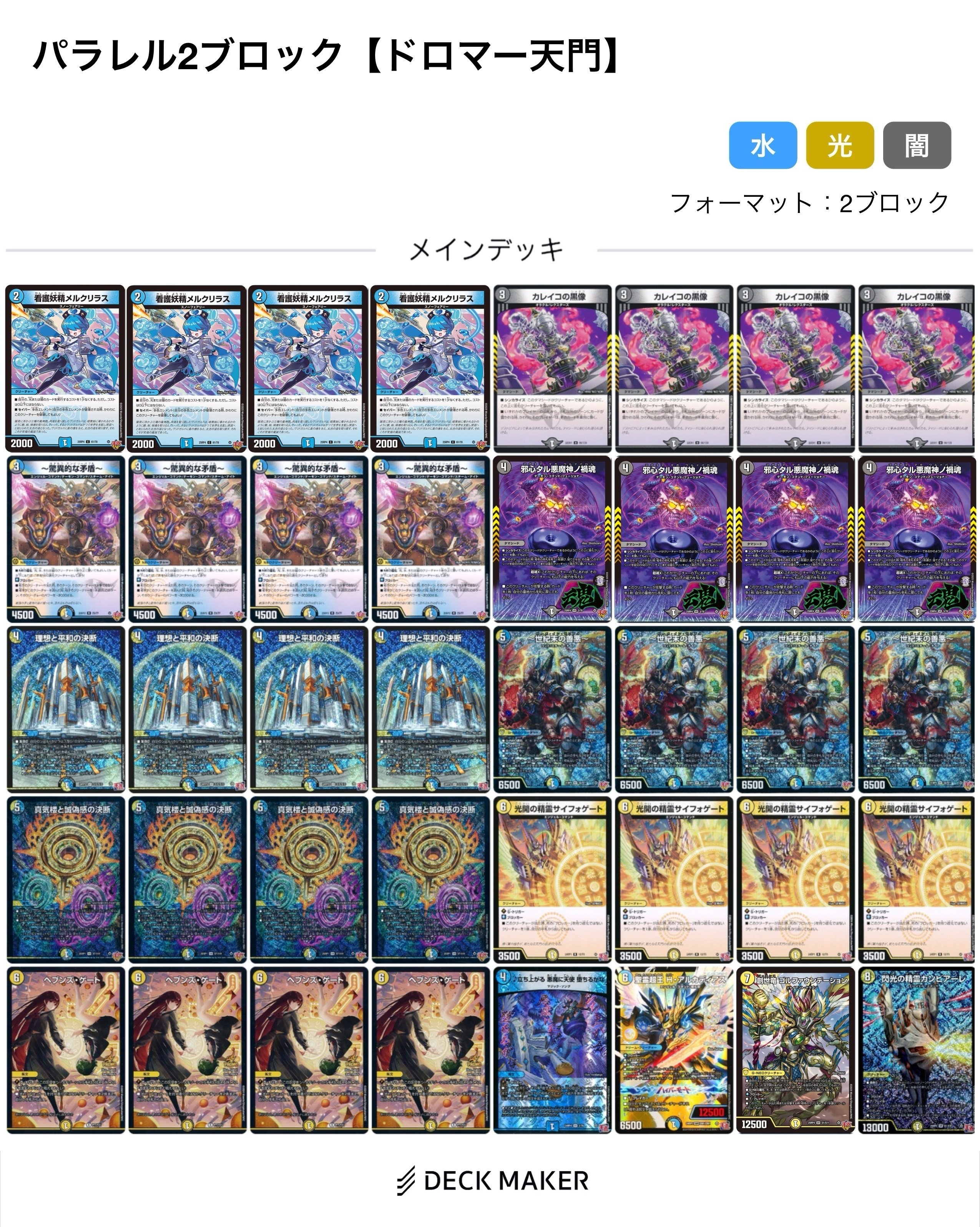 12/20】王道篇&王道W 裏フォーマット パラレル・2ブロック(デュエマ