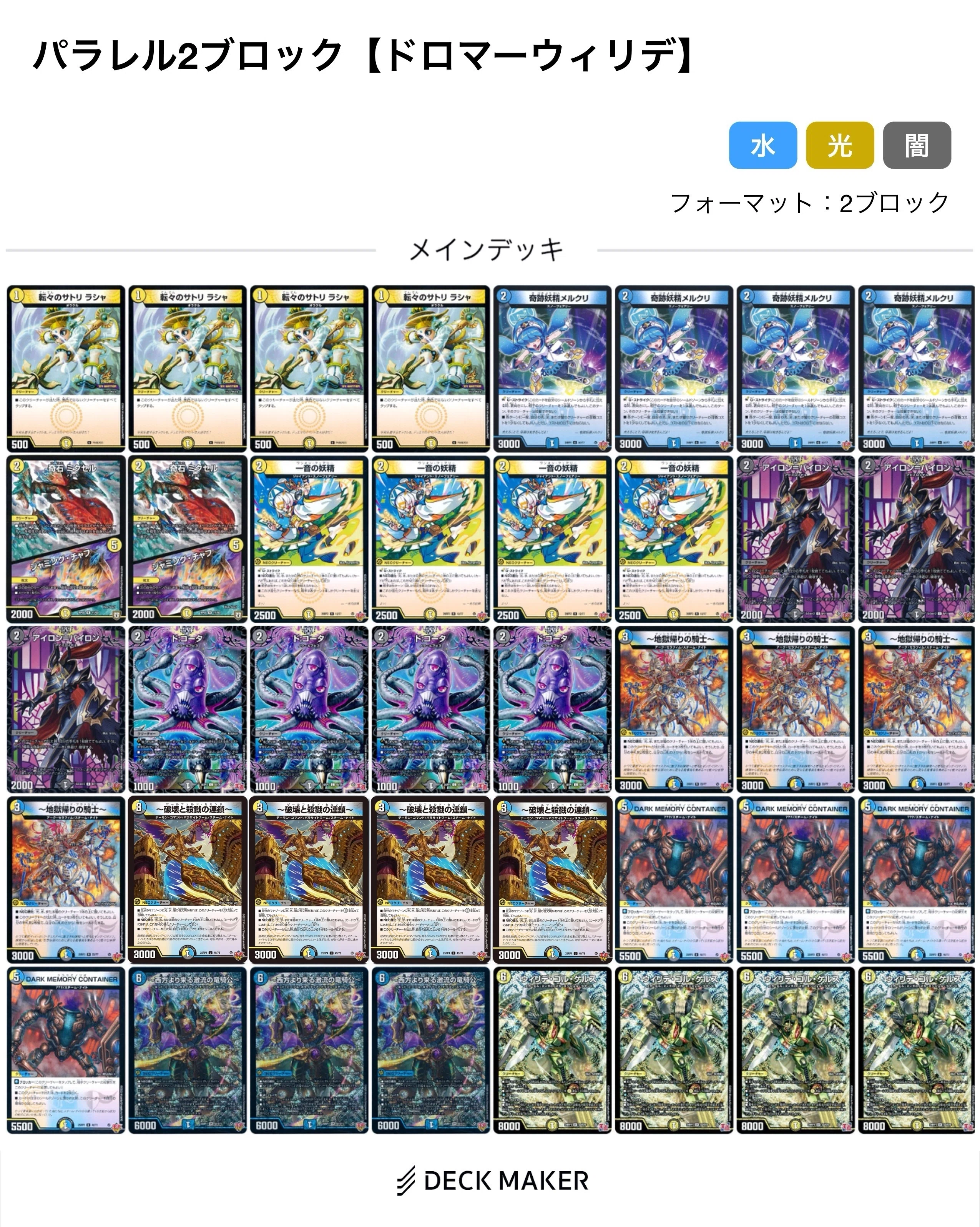 12/20】王道篇&王道W 裏フォーマット パラレル・2ブロック(デュエマ