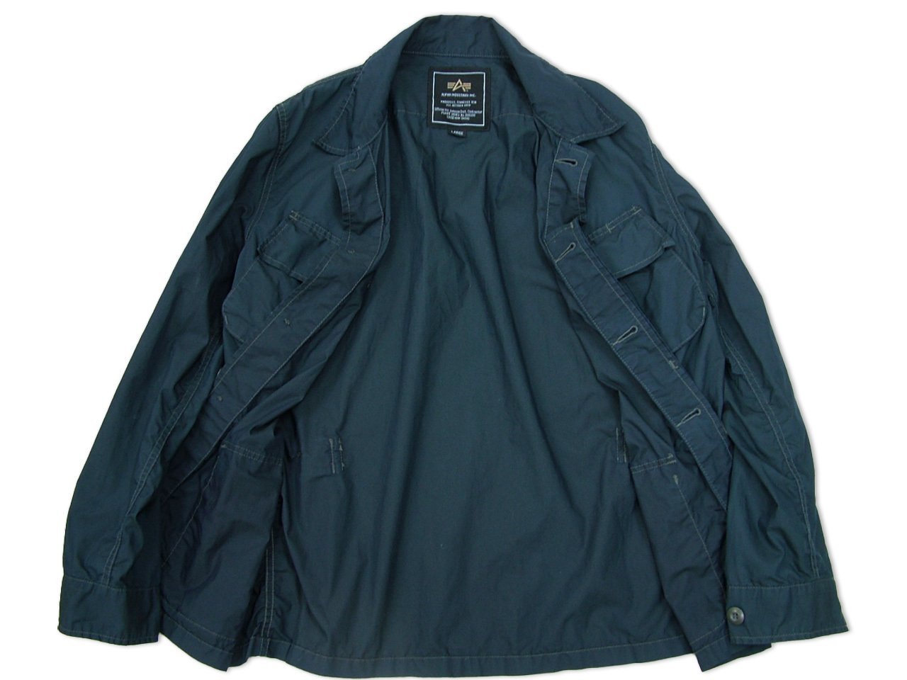 ALPHA INDUSTRIES 藍染 M-65タイプ フィールドJKT L 米軍系 ミリタリー