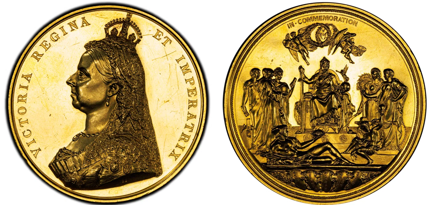 イギリス｜1887年 ヴィクトリア女王即位50周年記念金メダル