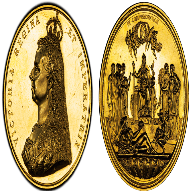 古銭　記念幣 ヴィクトリア女王記念 イギリス｜1887年 ヴィクトリア女王即位50周年記念金メダル