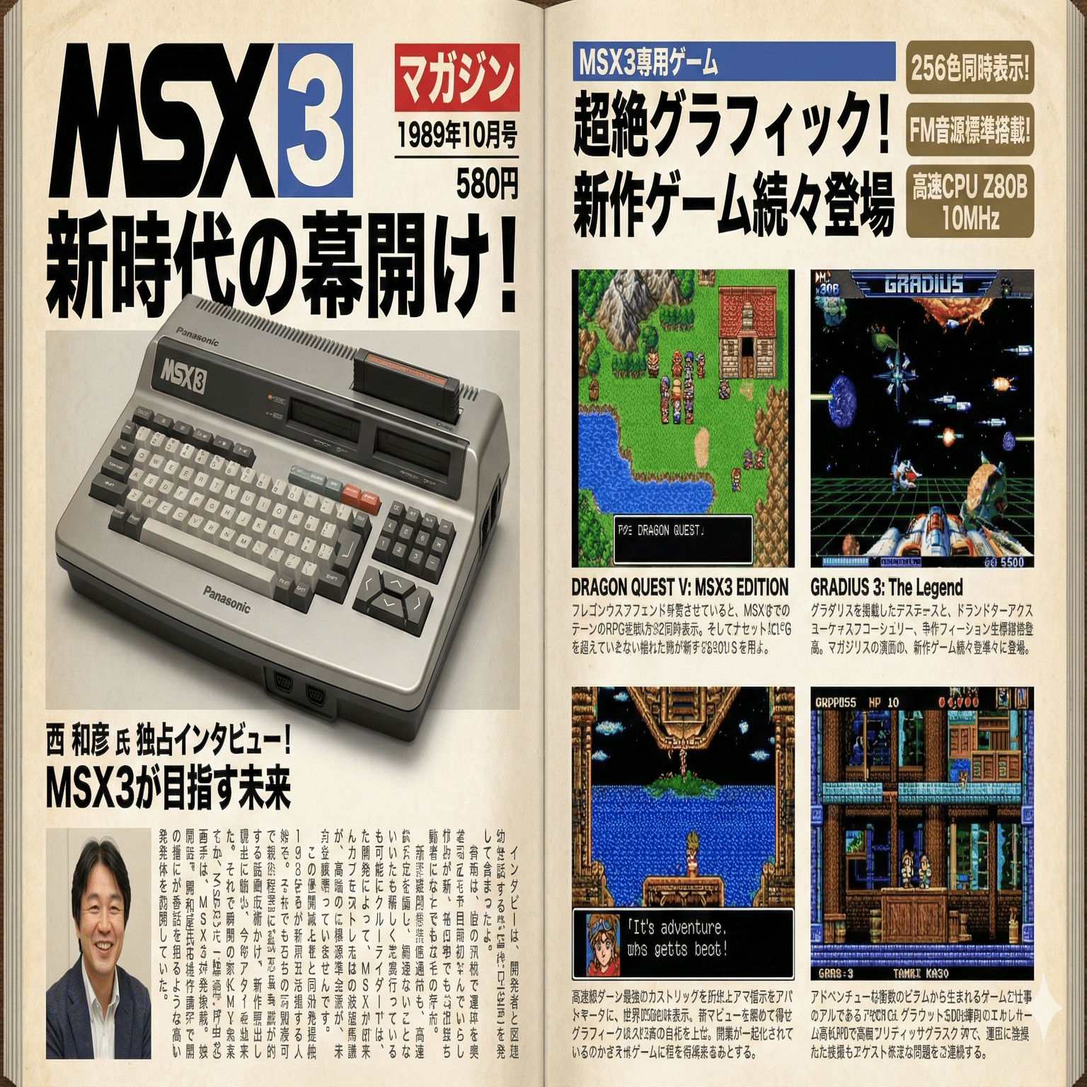 GPT Image 1.5で架空のMSX雑誌記事画像を生成｜らにあ / RaniaSound