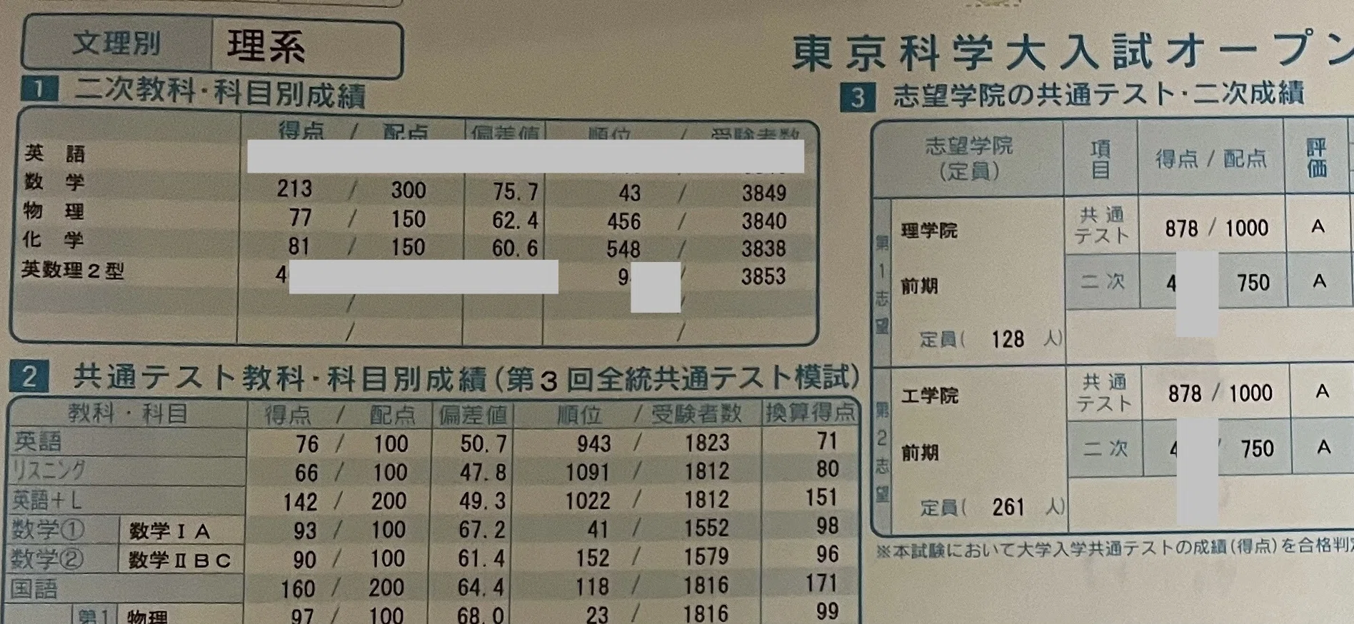 秋の冠模試(東大実戦・東大オープン編) 〜現役時の成績和え〜｜かん