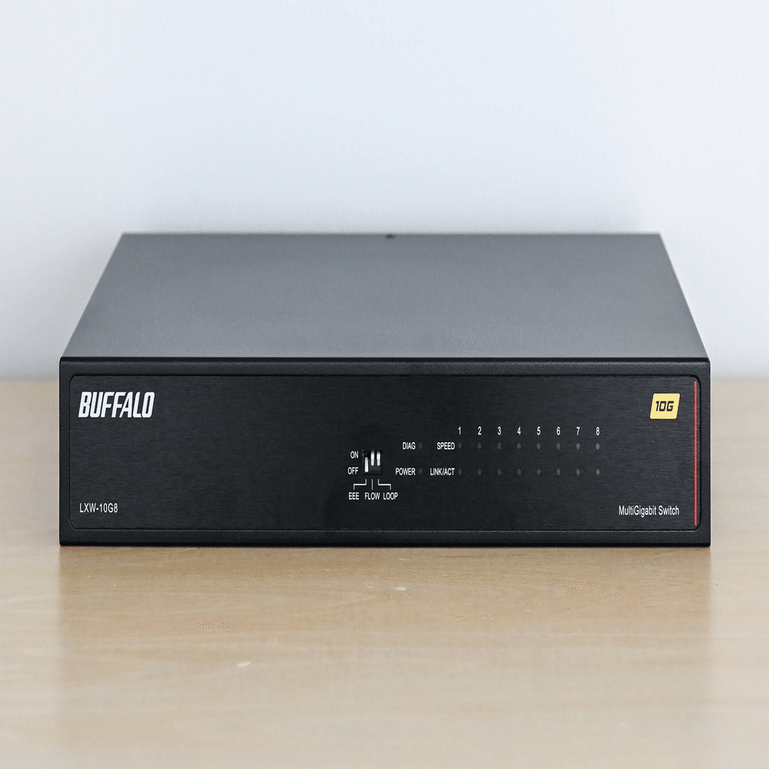 LXW-10G8/BUFFALO 8ポート 10Gbps スイッチング BUFFALO 10Gbps対応 8ポート スイッチングハブ LXW-10G8 [ブラック