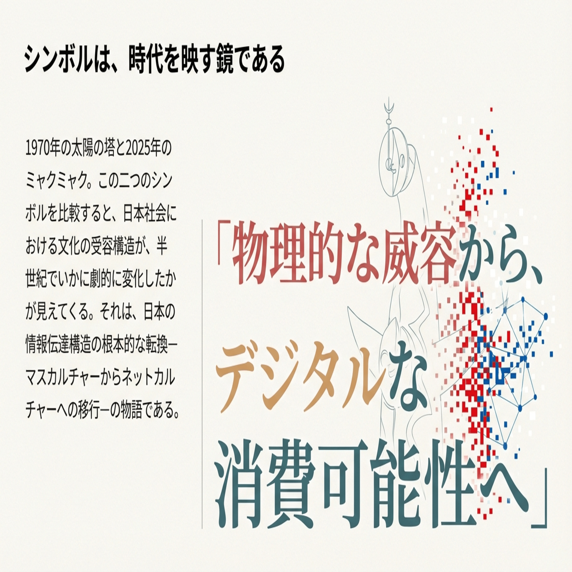 太陽の塔からミャクミャクへ — 1970年と2025年、二つの大阪万博が映す