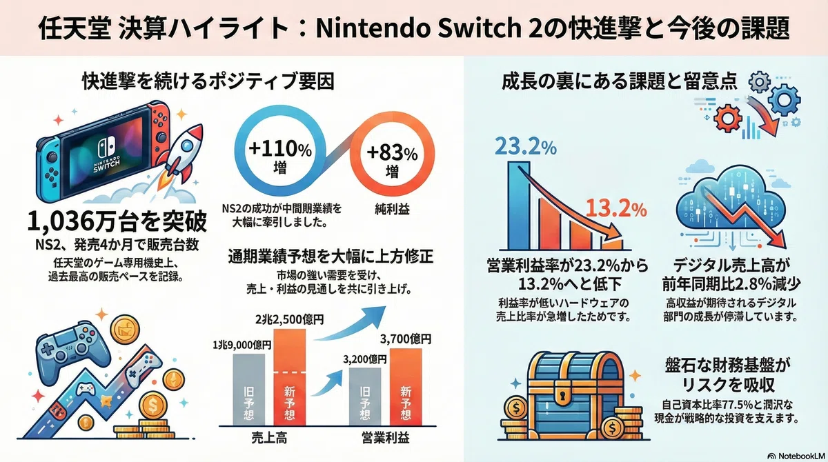 任天堂】25年3Q決算メモ:売上高は前年同期比110.1%増。Nintendo 任天堂】25年3Q決算メモ:売上高は前年同期比110.1%増。Nintendo