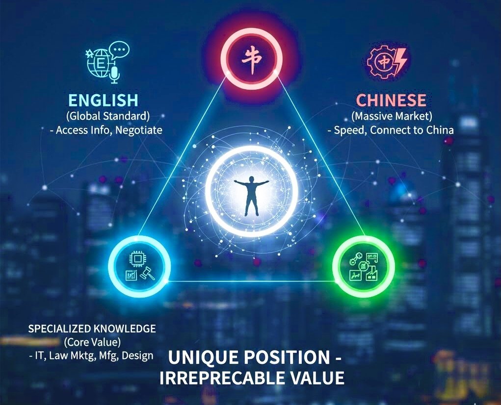 脱・コモディティ化！】英語×中国語×専門性で「替えの利かない高単価人材」となる為の戦略的ステップ: 単に英語が得意な人で終わらない為に｜森啓成  (モリヨシナリ | Yoshinari Mori)@Bizconsul Office代表