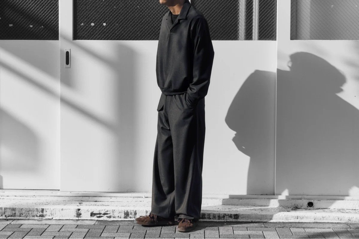 SUNSEA N.M Thickened w/耳 3123 Long Sleeve Polo、3143 Easy Pants