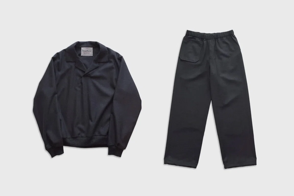SUNSEA N.M Thickened w/耳 3123 Long Sleeve Polo、3143 Easy Pants 