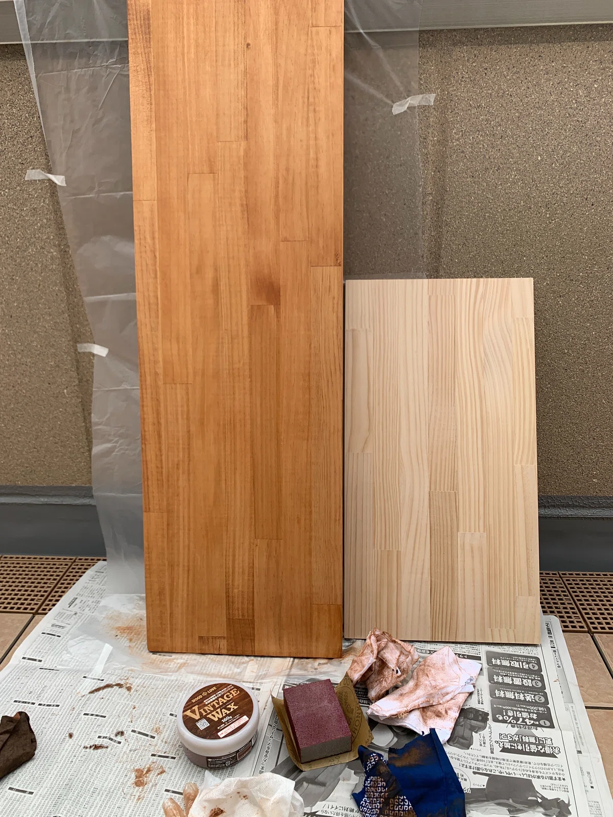 板1枚載せただけで車内がカフェみたいになった（テーブル制作と設置に 