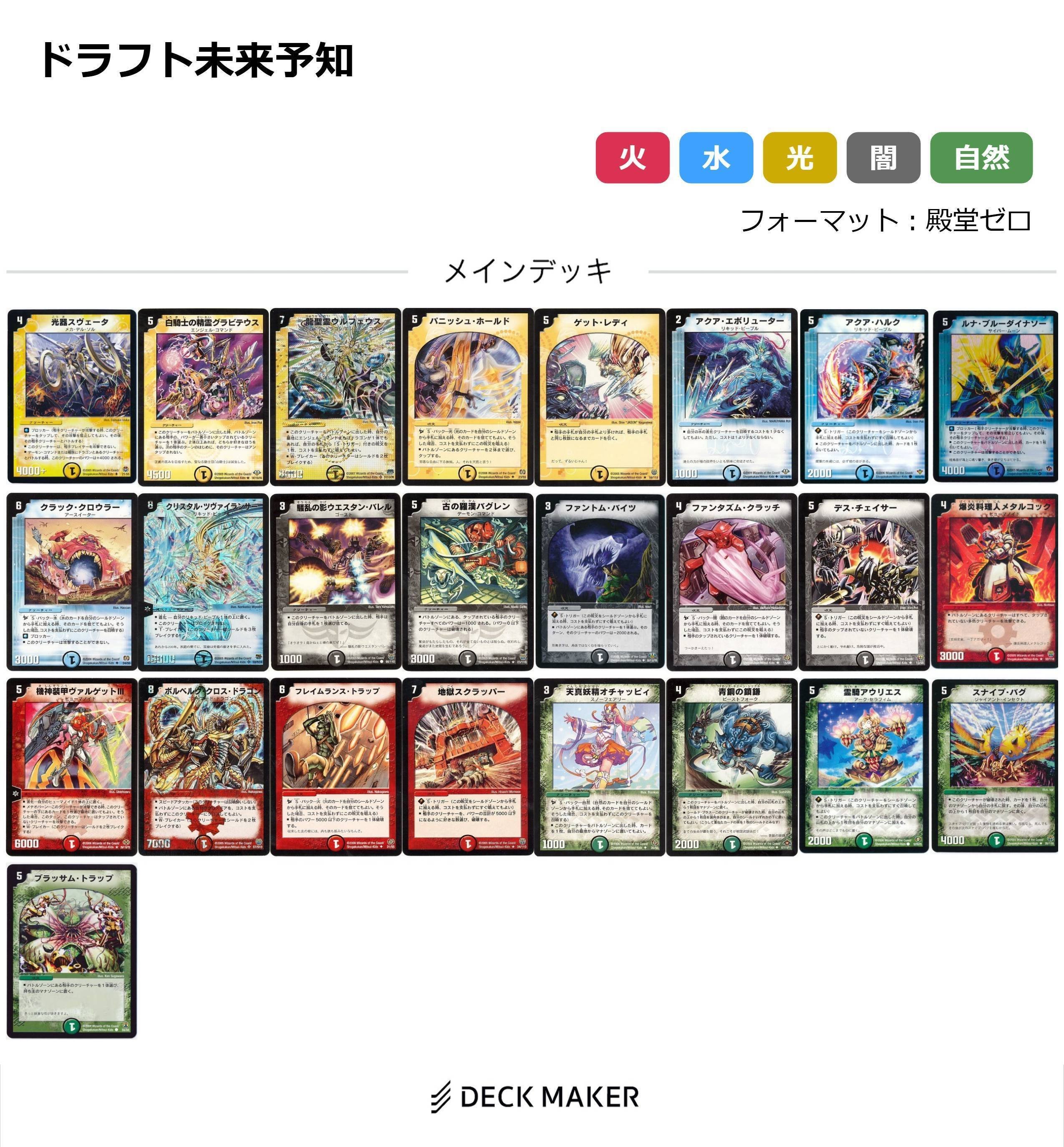 デュエマ旧枠ドラフト(～聖拳編＋α)のリスト｜シオザキ