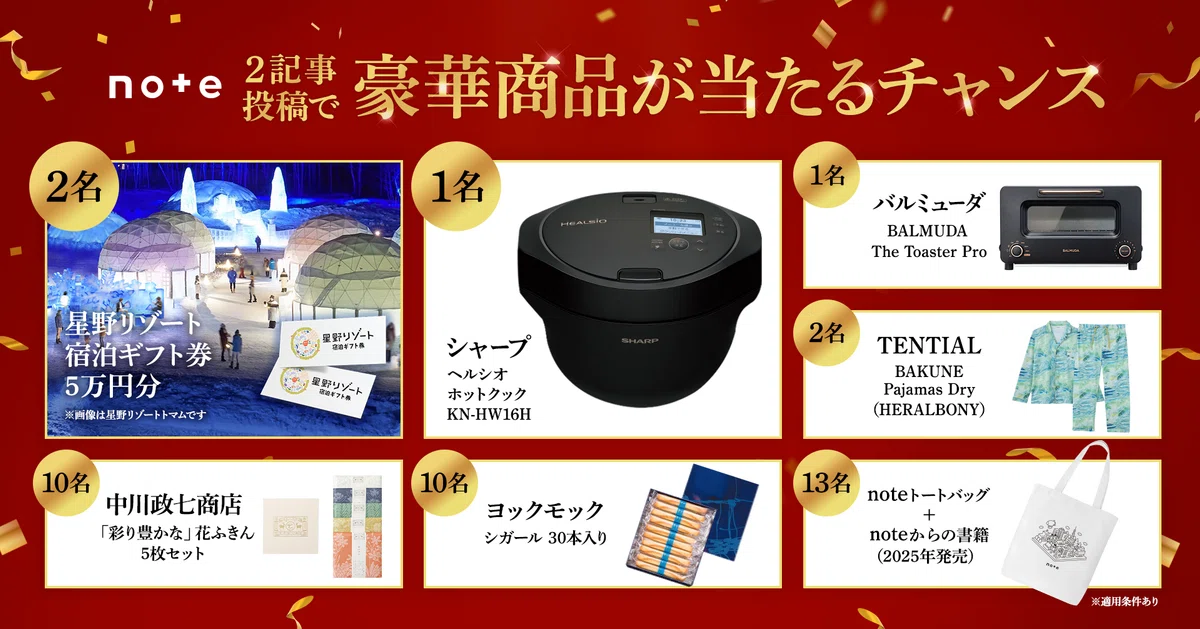 年末年始の投稿キャンペーンの豪華賞品一覧画像