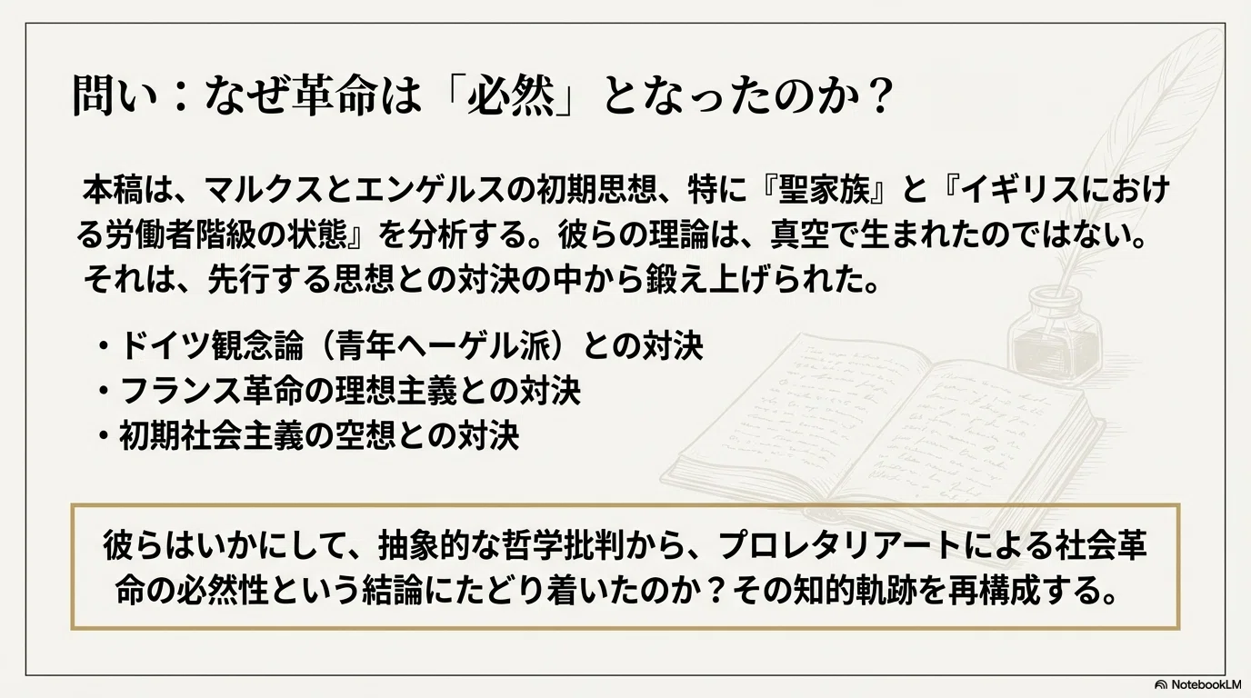 NotebookLM】19世紀社会思想における階級闘争と革命：マルクスと