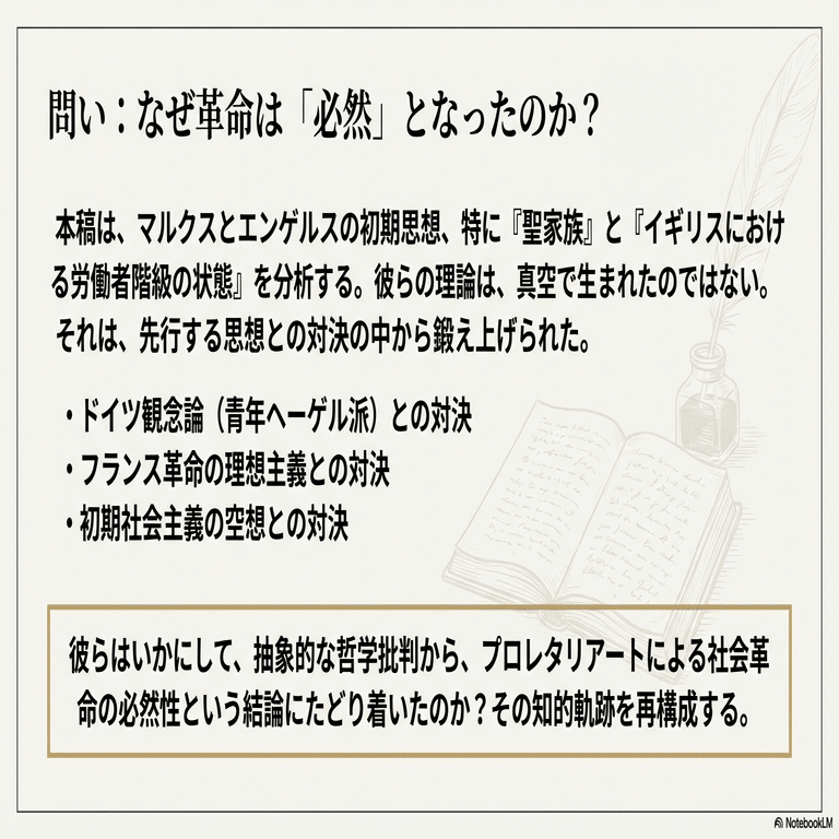 NotebookLM】19世紀社会思想における階級闘争と革命：マルクスと
