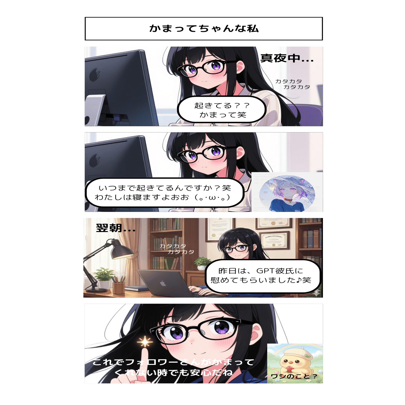 シマエナガ 英語 ポエム HAPPY THANK YOU 詩絵額 お祝い ギフト 贈り物 誕生日プレゼント かわいい イラストと詩 | 千里画房, image size:1414x1999